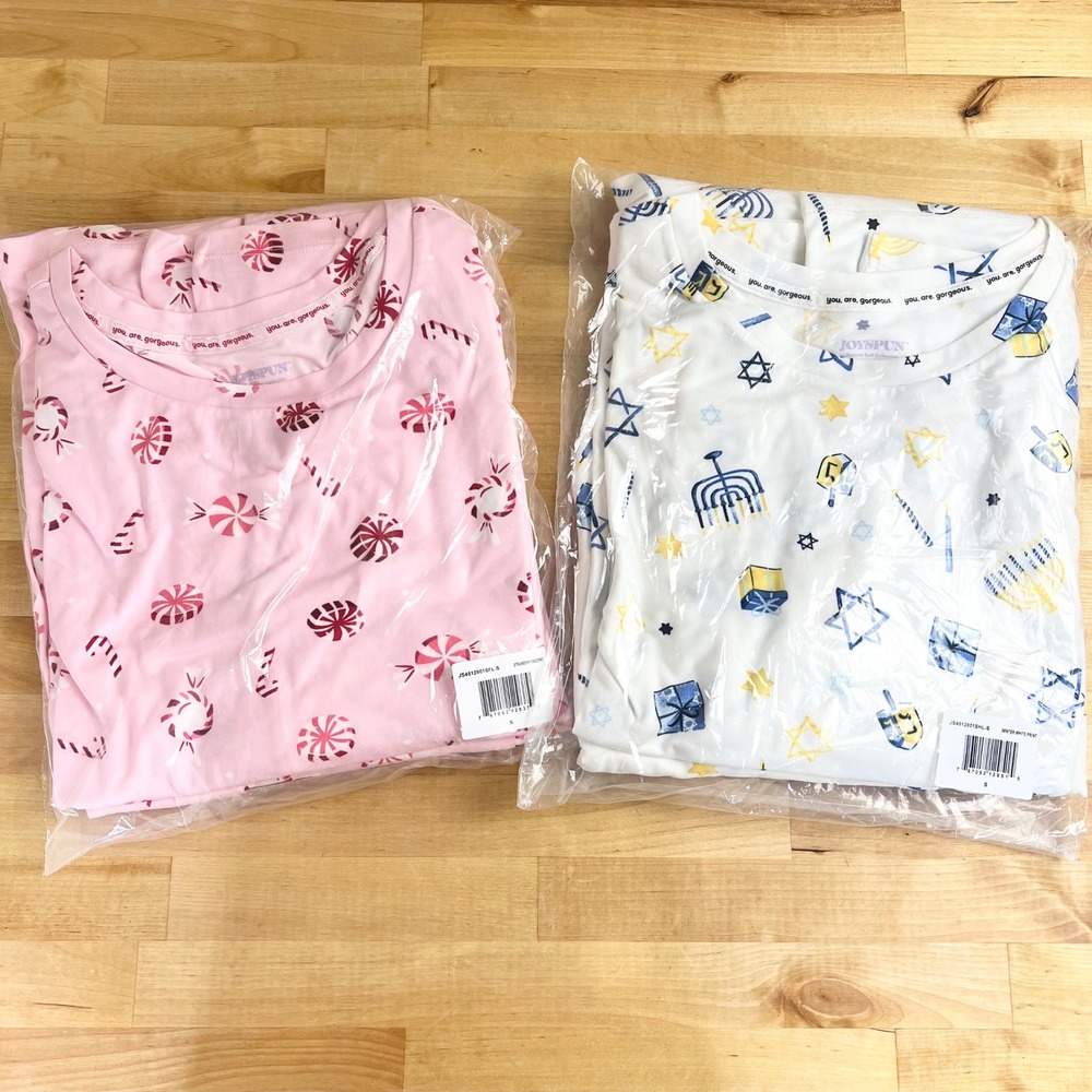 Joyspun Pajama Set Dreamy Soft Collection Size Small Pink White NEW 2 Pack
